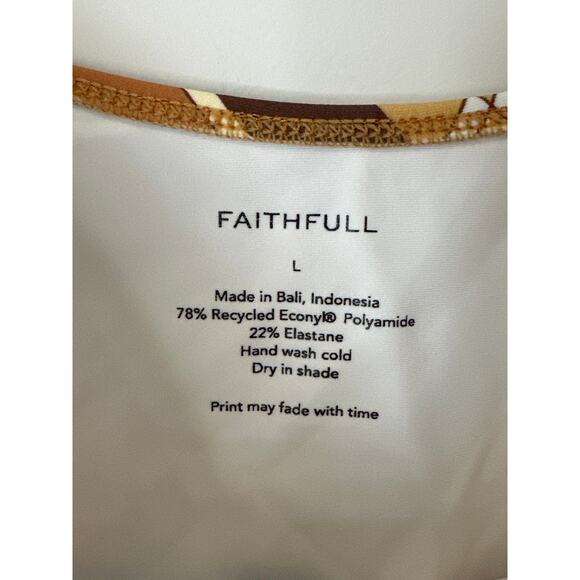 Anthropologie NWT Faithfull Gabriela One-Piece Swimsuit Sassari Print Size 8 - Picture 6 of 10